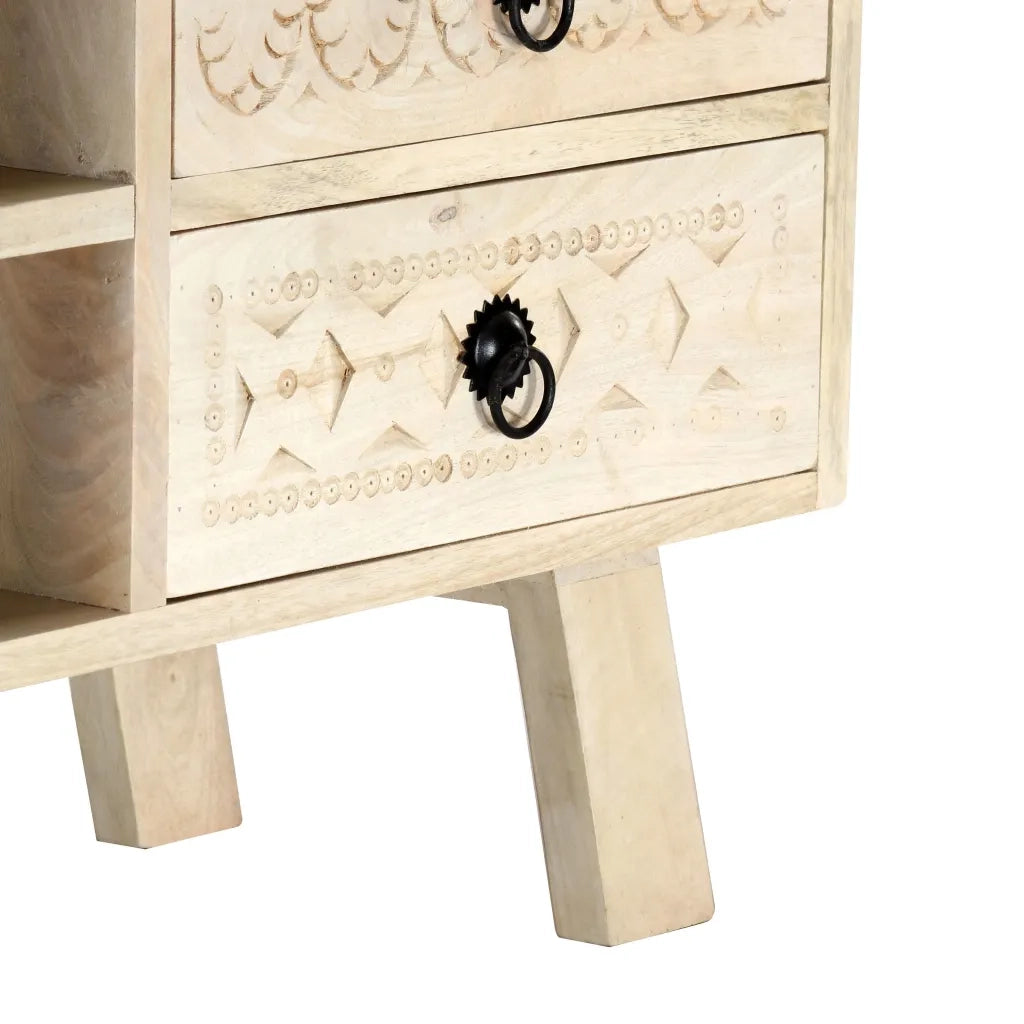 Mobile Porta TV 110x30x44 cm in Legno Massello di Mango 282869