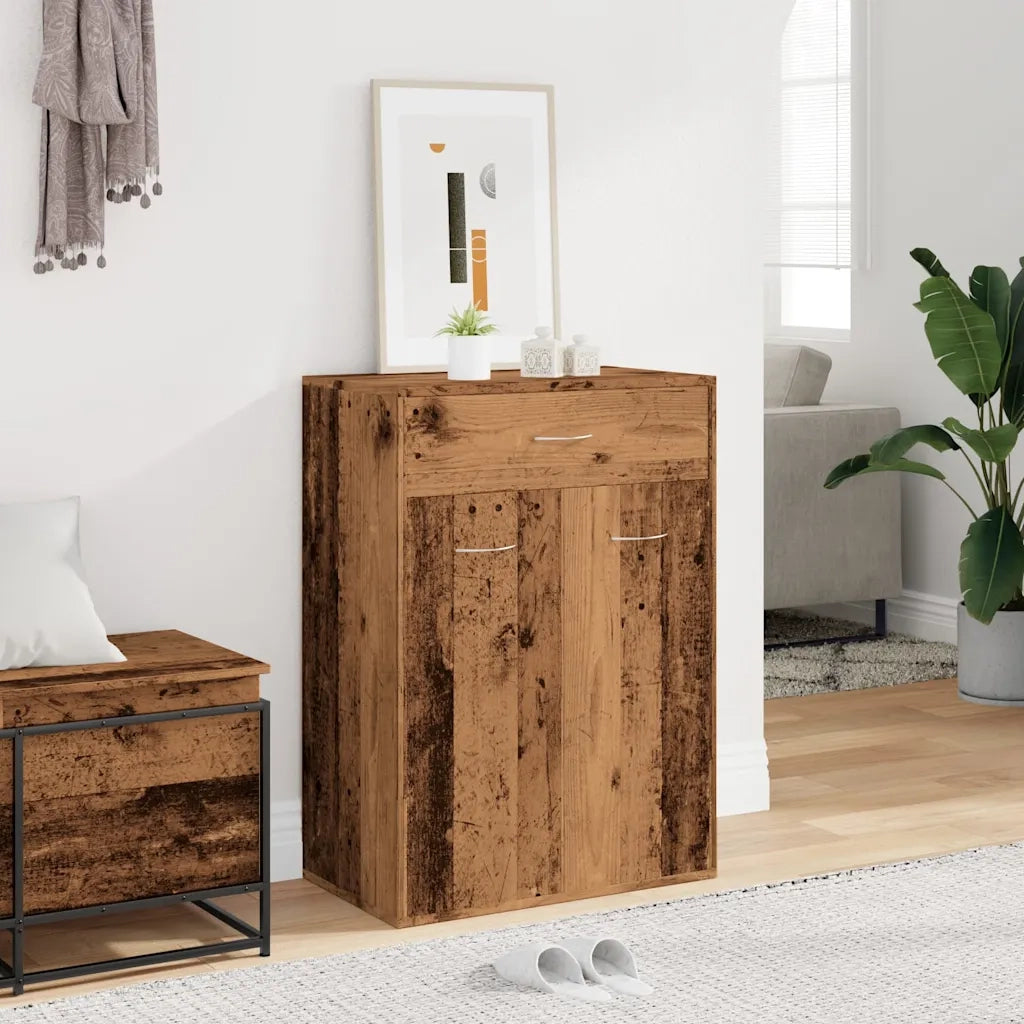 vidaXL Scarpiera Legno Antico 60x35x84 cm in Legno Multistrato
