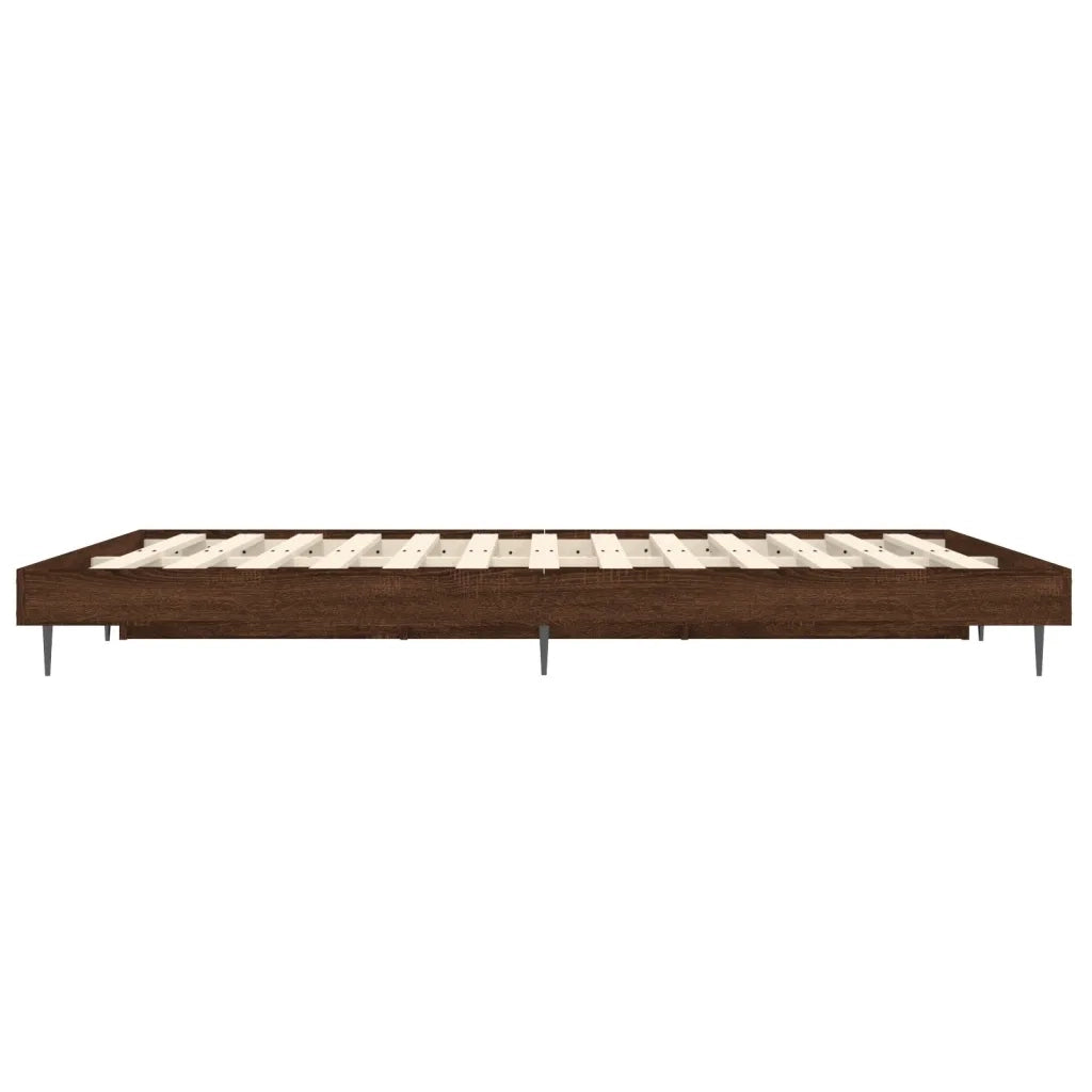 Letto matrimoniale | Letto per adulti | Giroletto senza Materasso Rovere Marrone 120x190 cm Truciolato