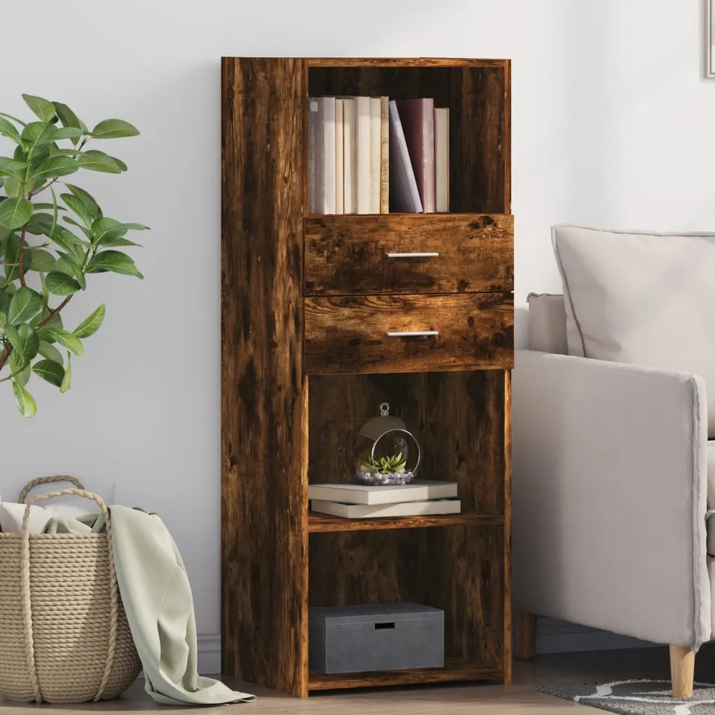 Credenza | Madia | Buffet da pranzo | Armadio da pranzo Rovere Fumo 45x42,5x124 cm in Legno Multistrato
