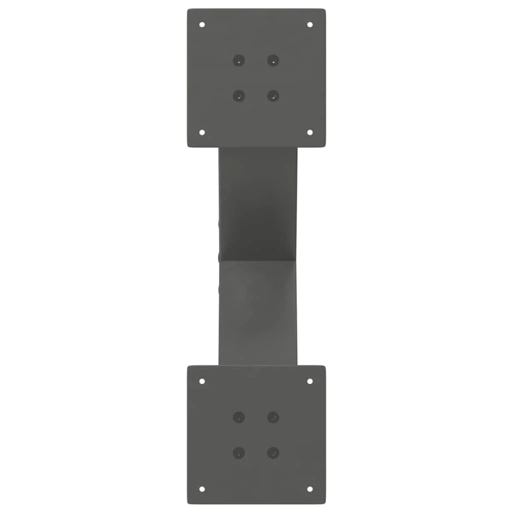 Set di 2 gambe per tavolino a forma di X 60 x 30 cm supporto regolabile design moderno acciaio antracite 02_0057214