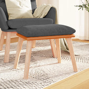 Sgabello Grigio Scuro 45x29,5x39cm in Tessuto e Similpelle cod mxl 71380
