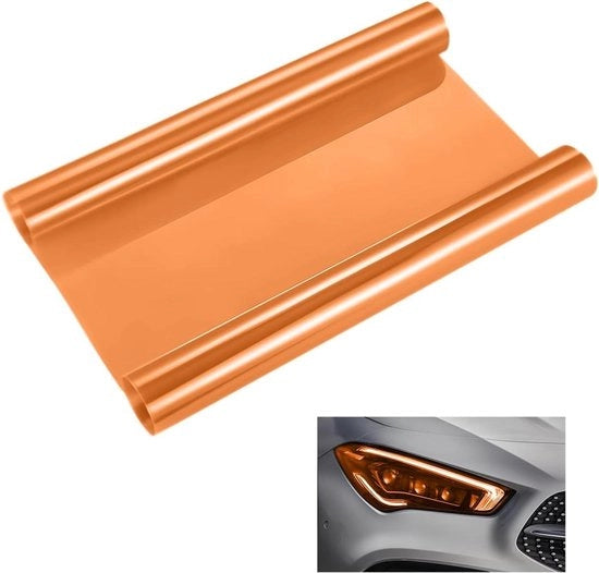 Foglio di protezione per fanali anteriori Plus - 30 x 120 cm - Foglio in PVC - Resistente al calore - Foglio autoadesivo per fanali anteriori - Foglio di tinta - Fanali anteriori - Foglio di protezione per fanale posteriore