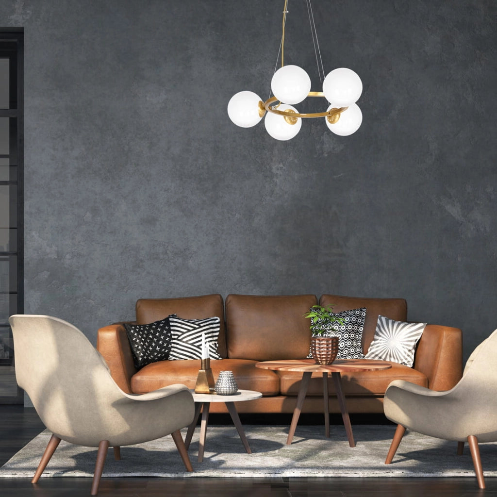 Lampadario Milagro Vienna 5xE14 oro/bianco MLP5577