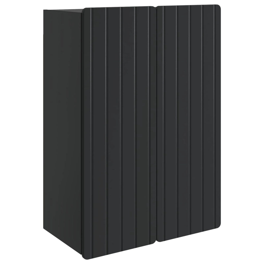 Mobiletto a muro Nero 66 x 34,5 x 92 cm Legno ingegnerizzato 898226