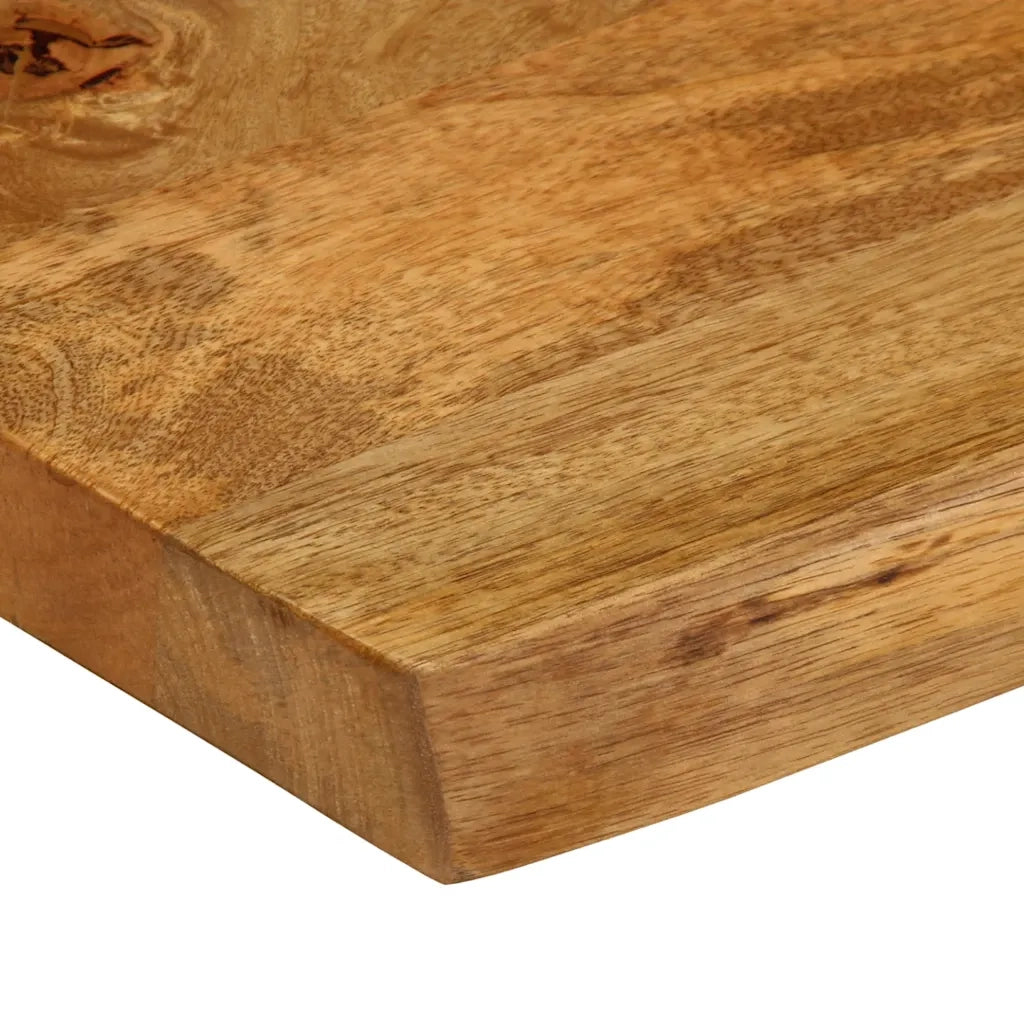 Piano per Tavolo 90x60x3,8cm Bordi Vivi in Legno Massello Mango 370789