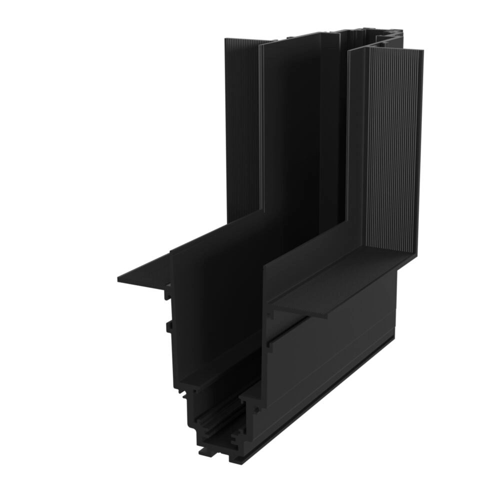 Accessorio Binario Da Incasso Con Spessore 8,5Cm Angolo Alto Alluminio Nero