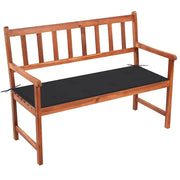 Panca da Giardino con Cuscino 120 cm in Massello di Acacia