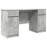 Scrivania | Tavolo da Ufficio Grigio cemento 140 x 49 x 76 cm Legno multistrato