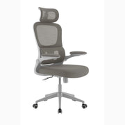 Sedia da Scrivania Ufficio ergonomica Con Poggiatesta imbottita Schienale a rete Bianca BUDAPEST
