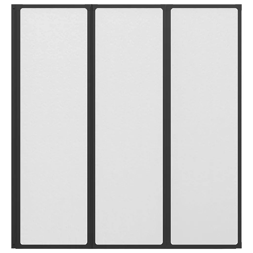 Parete doccia Nero 132 x 2 x 140 cm Alluminio