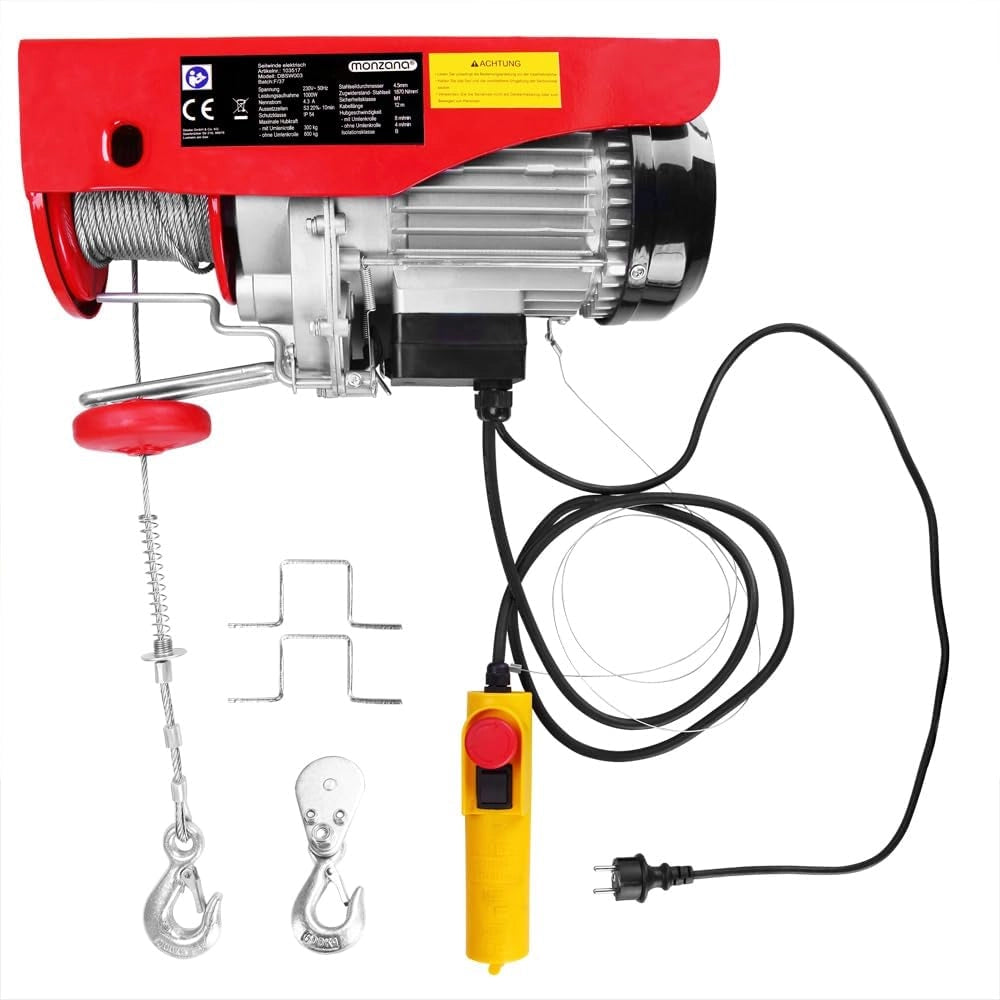 paranco elettrico carico da 400kg a 800kg altezza sollevamento 12m fune di trazione puleggia argano verricello