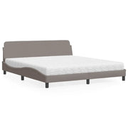 Letto con Materasso Dover Tortora 180x200 cm in Tessuto 3208448