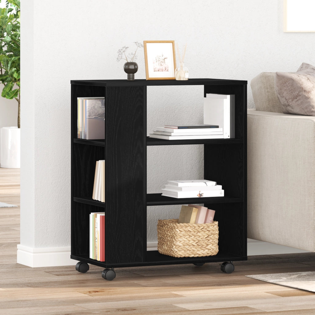 Mobile Nero Rovere 60x35x75 cm in legno ingegnerizzato