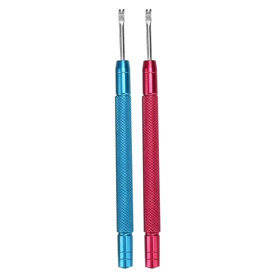 Kit di riparazione orologio professionale a 2 pezzi - Strumenti di alta qualità in acciaio inossidabile - Antiruggine - Manico a dita a rete
