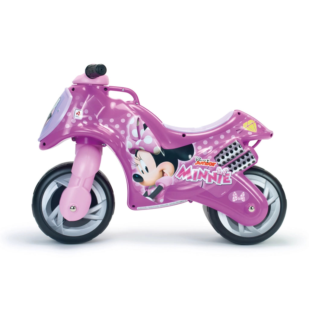 Moto Cavalcabile per Bambini Disney Minnie Fino a 30 kg con Ruote Larghe Rosa