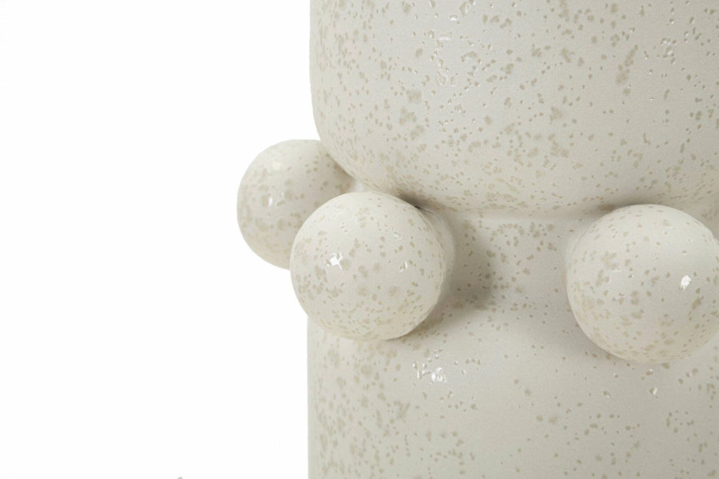 Oggettistica Tom, Complemento d'arredo, Articolo decorativo, Accessorio d'arredo, Crema, 16x16 h41 cm