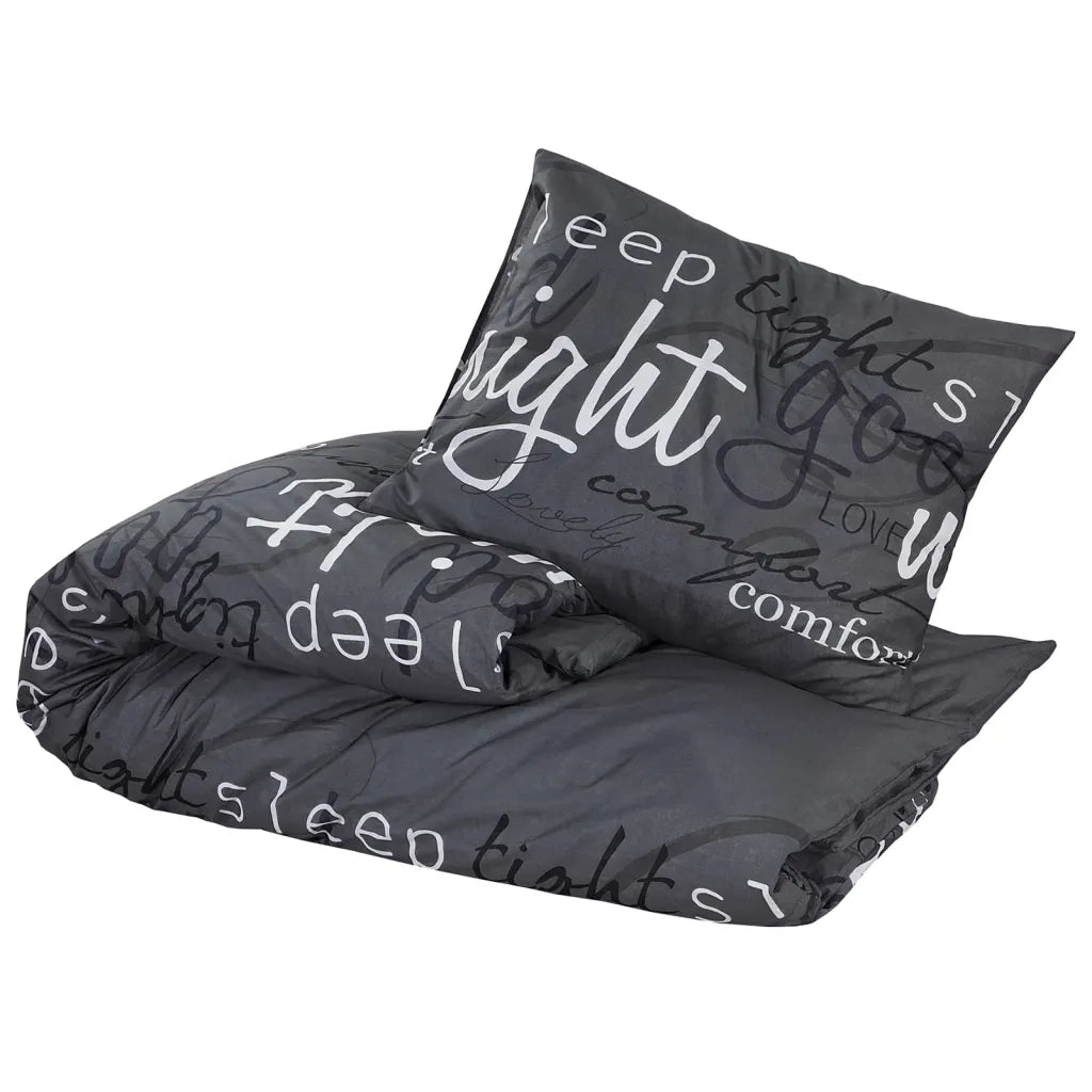 Set Copripiumino Nero 220x240 cm in Cotone 136527