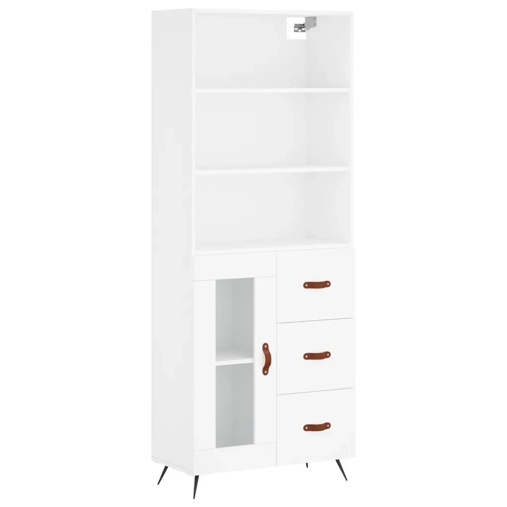 Credenza Bianca 69,5x34x180 cm in Legno Multistrato 3189477
