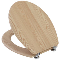 COPRIWATER UNIVERSALE SEDILE TAVOLETTA WC BAGNO MDF LEGNO ACERO 18" FERIDRAS 183001-B