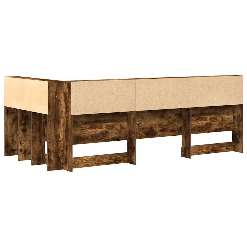 vidaXL Testata contenitore Rovere fumo 80 cm Legno multistrato
