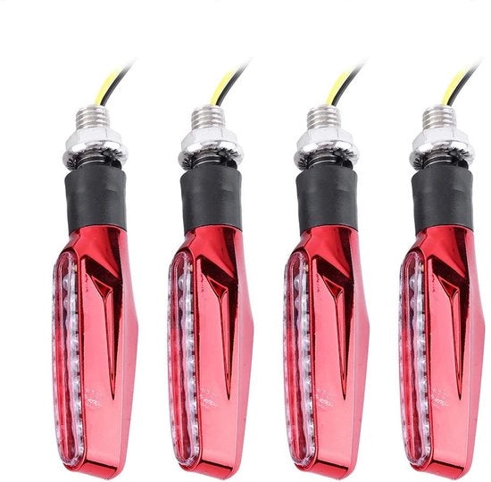 Accessori di illuminazione per motocicletta - 9 LED - Universale - Compatta - Illuminazione automatica - Adatto per motori - 4 pezzi