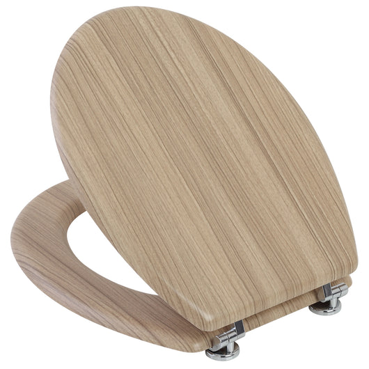 COPRIWATER UNIVERSALE SEDILE TAVOLETTA WC BAGNO MDF ROVERE SBIANCATO 18" FERIDRAS 183031