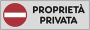 Adesivo ProprietÃ  Privata abitazioni cancello 15CMx5CM