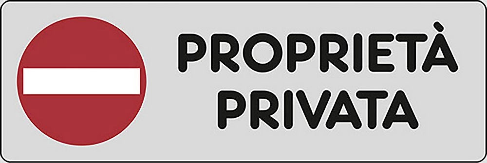 Adesivo ProprietÃ  Privata abitazioni cancello 15CMx5CM