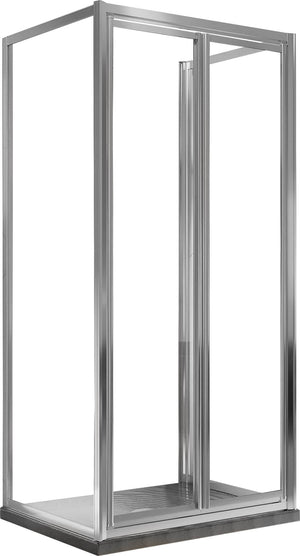 Box Doccia 3 lati 90x75x90 cm 2 ante Battenti in Cristallo trasparente 4mm H198 Fosterberg Maribo Trio