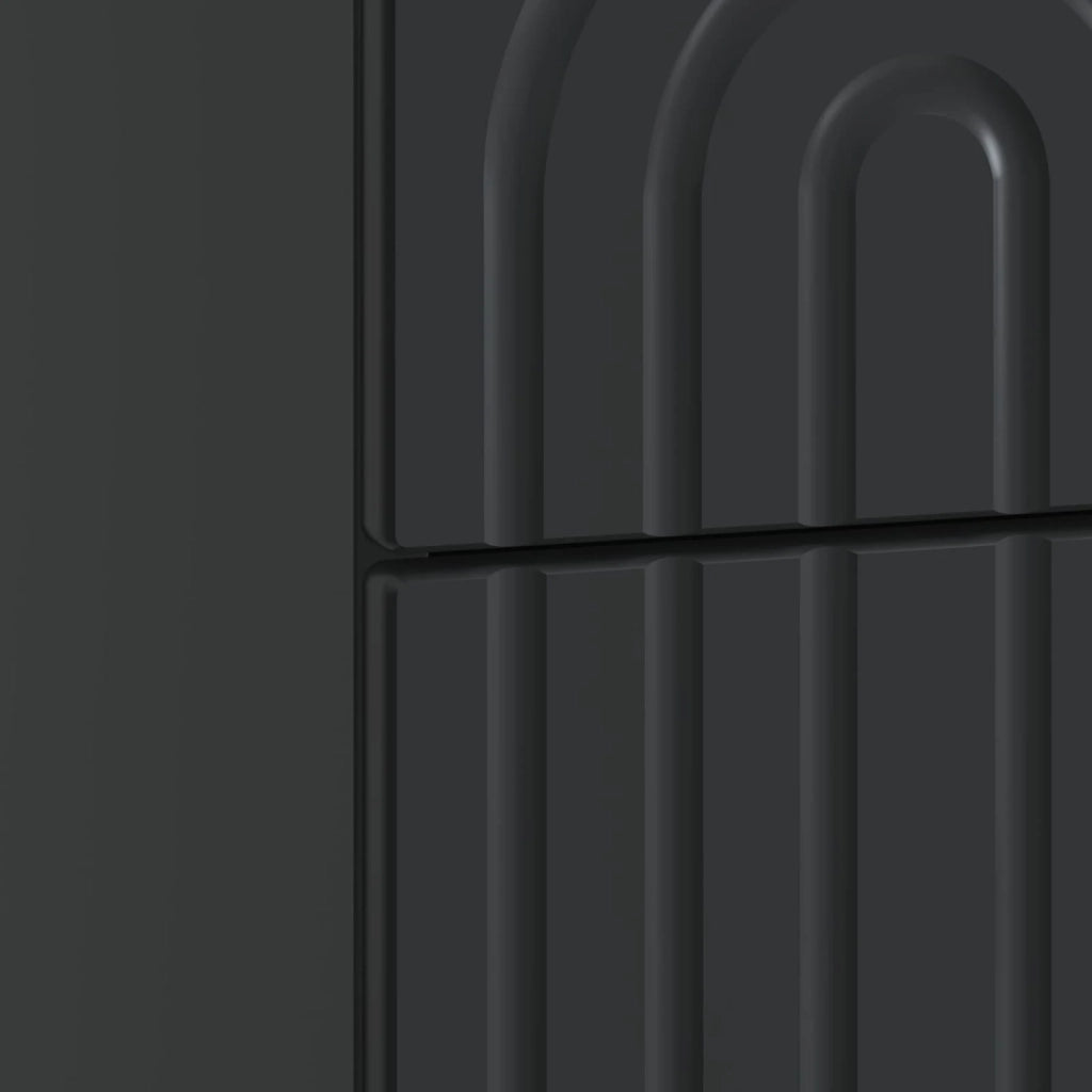 Armadio da Notte con cassetto 2 pcs Nero 43 x 34,5 x 48 cm 894068
