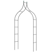 Arco da giardino 140 x 38 x 255 cm per piante rampicanti arco decorativo moderno in metallo nero 20_0010182