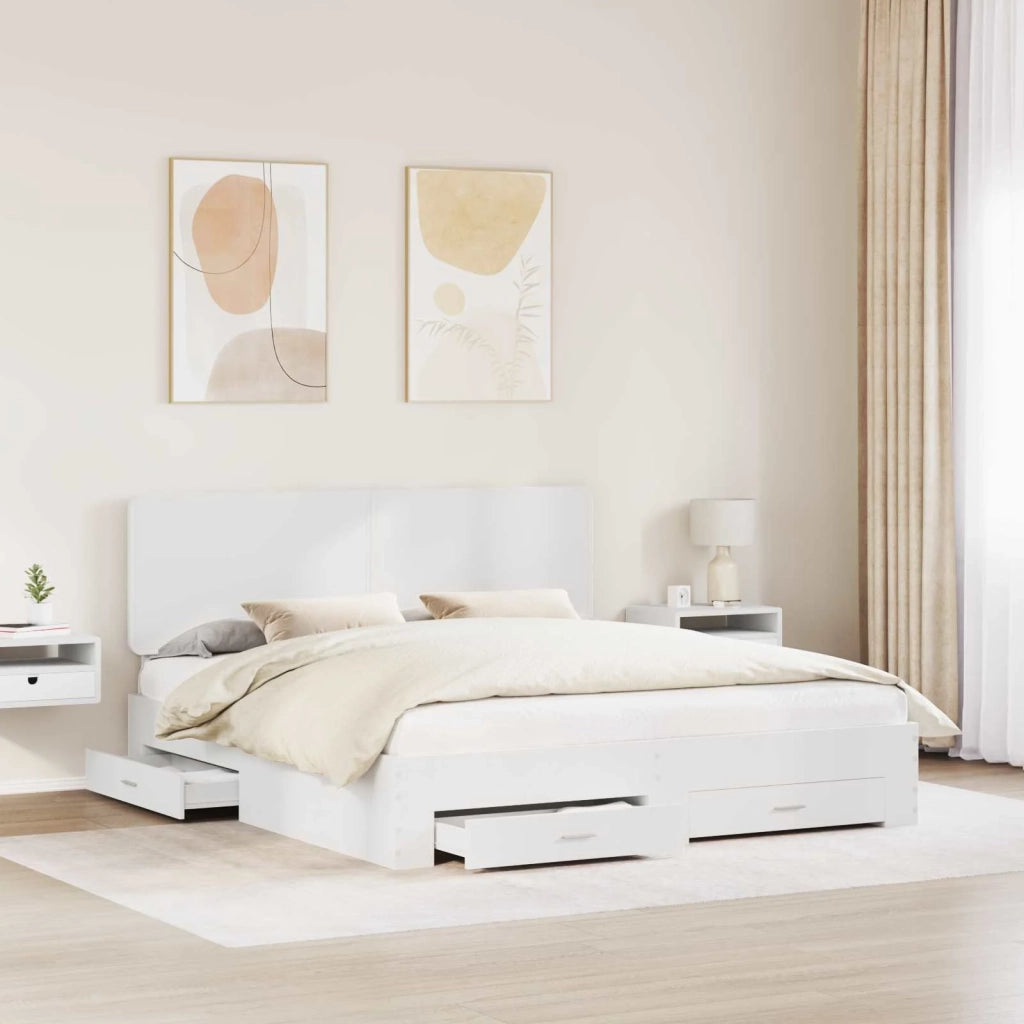 Struttura del letto Bianco 180 x 200 cm Legno multistrato 3412749