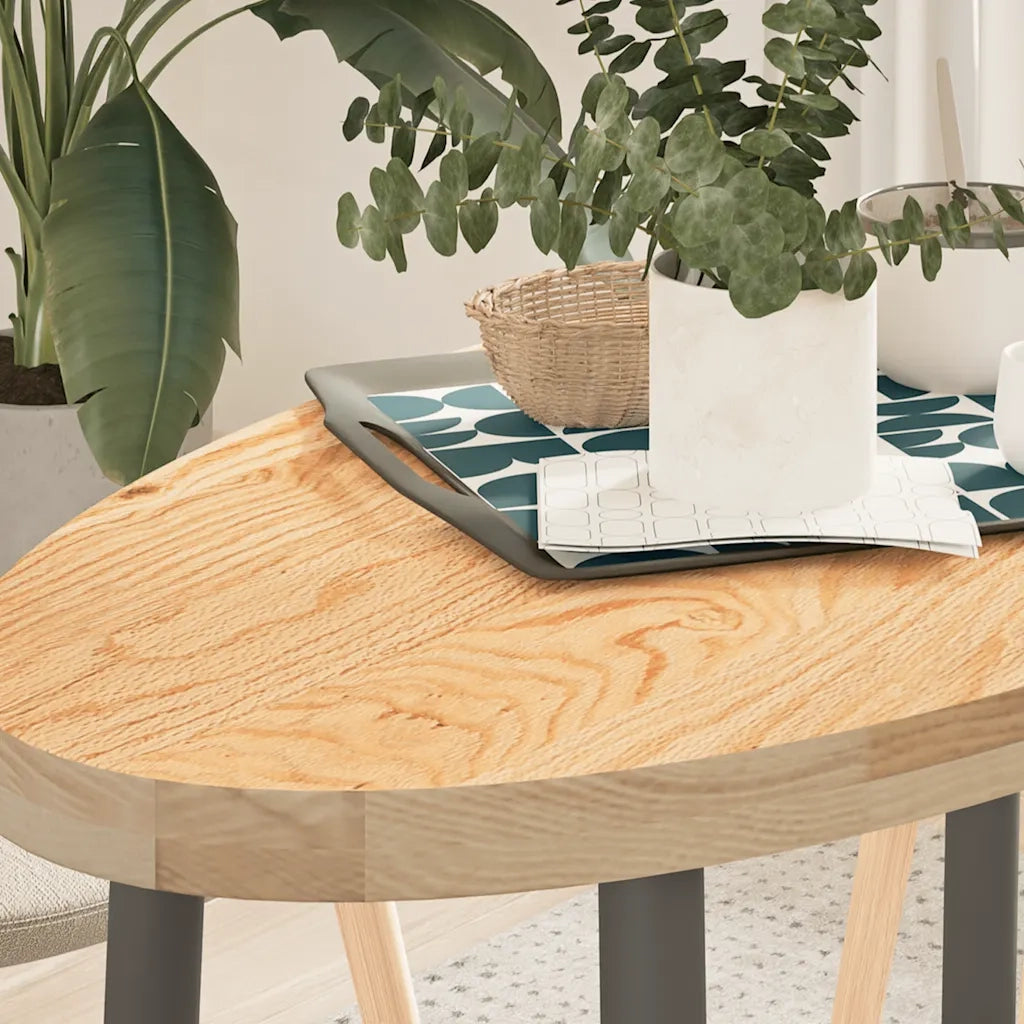 Piano per Tavolo 100x50x4 cm in Rovere Massello Ovale 4009042