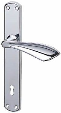 MANIGLIA IN ZAMA C/PLACCA Q.8 ALA/FARFALLA