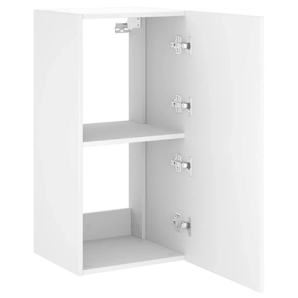 Mobile TV a Parete con Luci LED Bianco 40,5x35x80 cm 837260