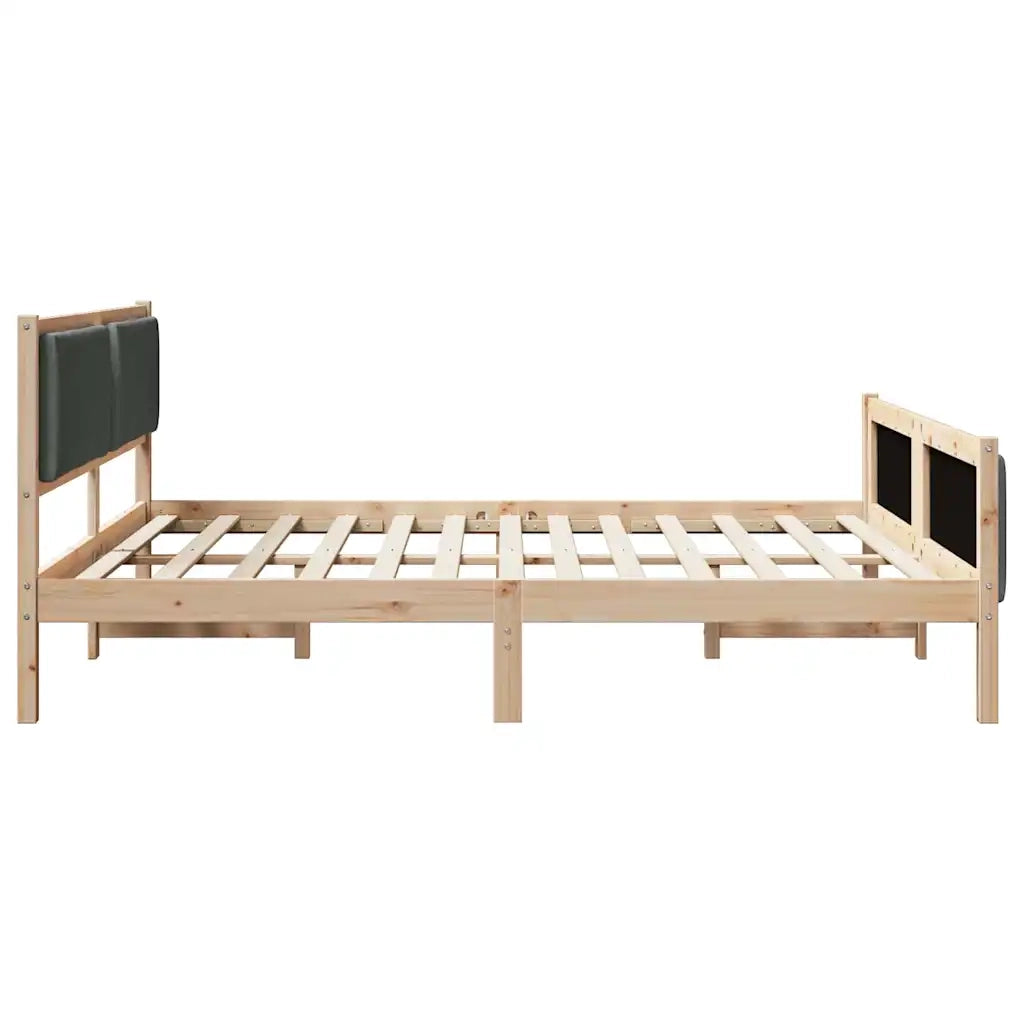 Struttura del letto Grigio scuro 200 x 200 cm Tessuto 3394244
