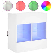 Mobile TV a Parete | Armadietto TV | Mobile Porta TV con Luci LED Bianco 58,5x30x60,5 cm
