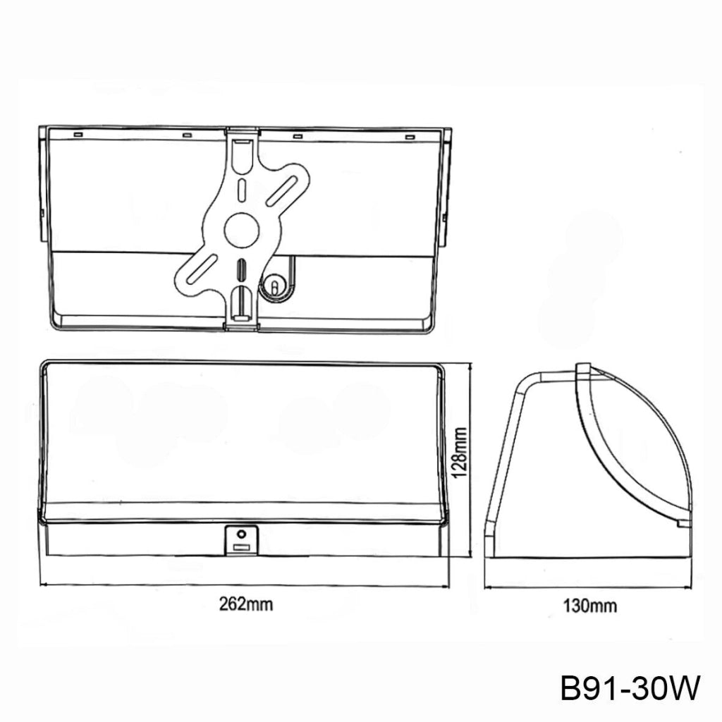 Applique da Esterno Lampada a led per Parete Impermeabile IP65 30W in Plastica Bianco Freddo