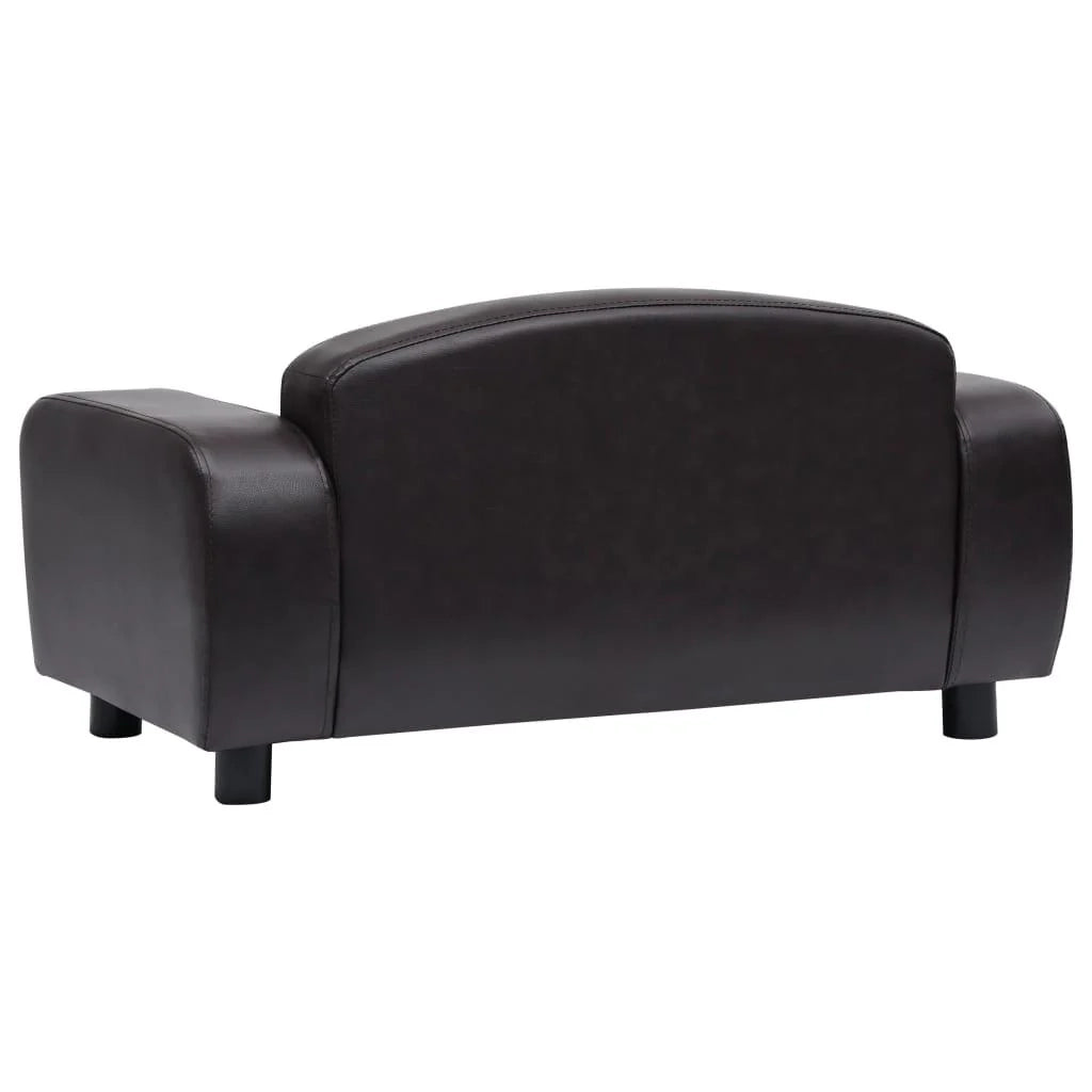 Divano per cani 80 cm marrone materiale sintetico 02_0000188