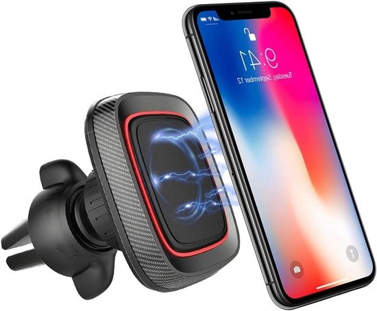Oggetto di supporto magnetico per ventosa auto con design pieghevole e 360° di rotazione