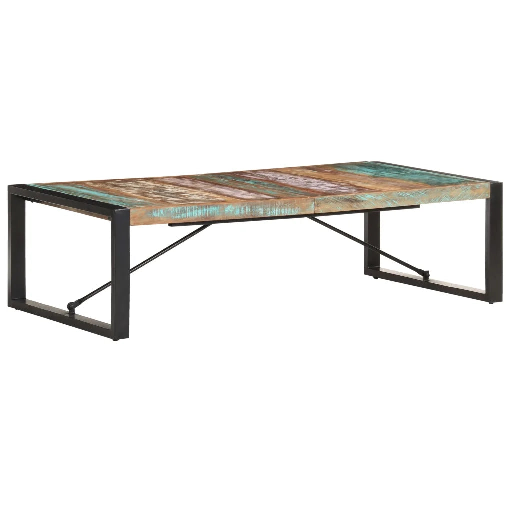 Tavolino da Salotto 140x70x40 cm in Legno Massello di Recupero cod mxl 57231
