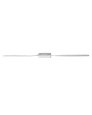 Nala Lampada da Parete LED Integrato 20W 2460lm IP44 3000K Warm White Struttura in Metallo e Metacrilato Colore Bianco Design Moderno 109.5cm