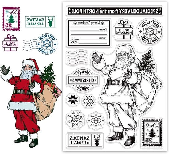 Stampe trasparenti per Scrapbooking e decorazione di Natale DIY con silicone - creazione di cartoline per festività e compleanni.