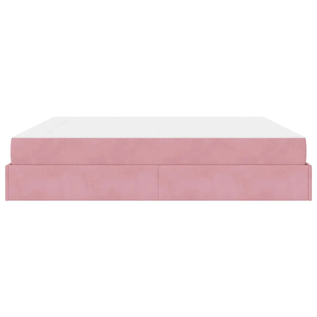 vidaXL Struttura del letto Rosa 200 x 200 cm Velluto