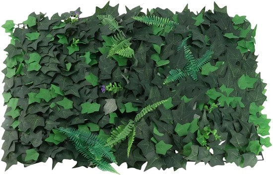 Pannelli di Buxus Kunstmatici - Resistente all'UV - In plastica - Decorazione - 40x60 cm - Sostenibili e facili da pulire - Recinzione Verde