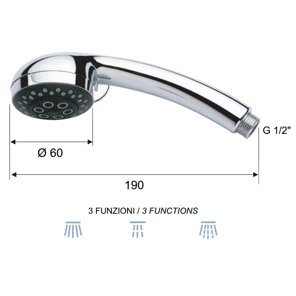 Doccetta idromassaggio a 3 funzioni
