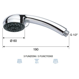 Doccetta idromassaggio a 3 funzioni