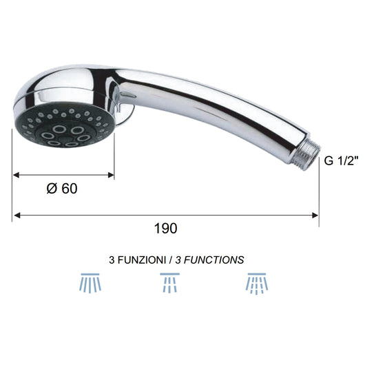 Doccetta idromassaggio a 3 funzioni