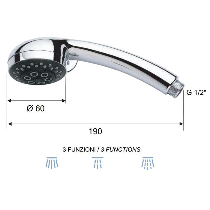Doccetta idromassaggio a 3 funzioni